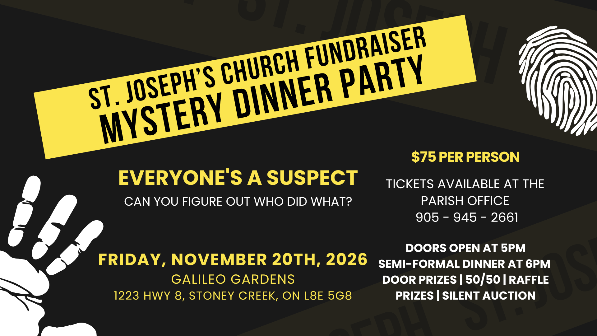 2026 11 20 St. Joseph’s Murder Mystery Display